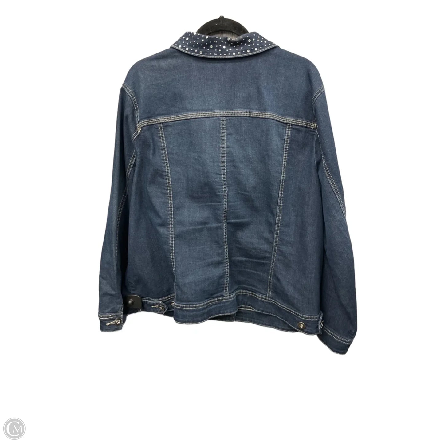 Jacket Denim By Cj Banks In Blue Denim, Size: 2x