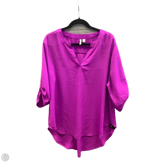 Tunic Short Sleeve By Cato In Purple, Size: Xxl