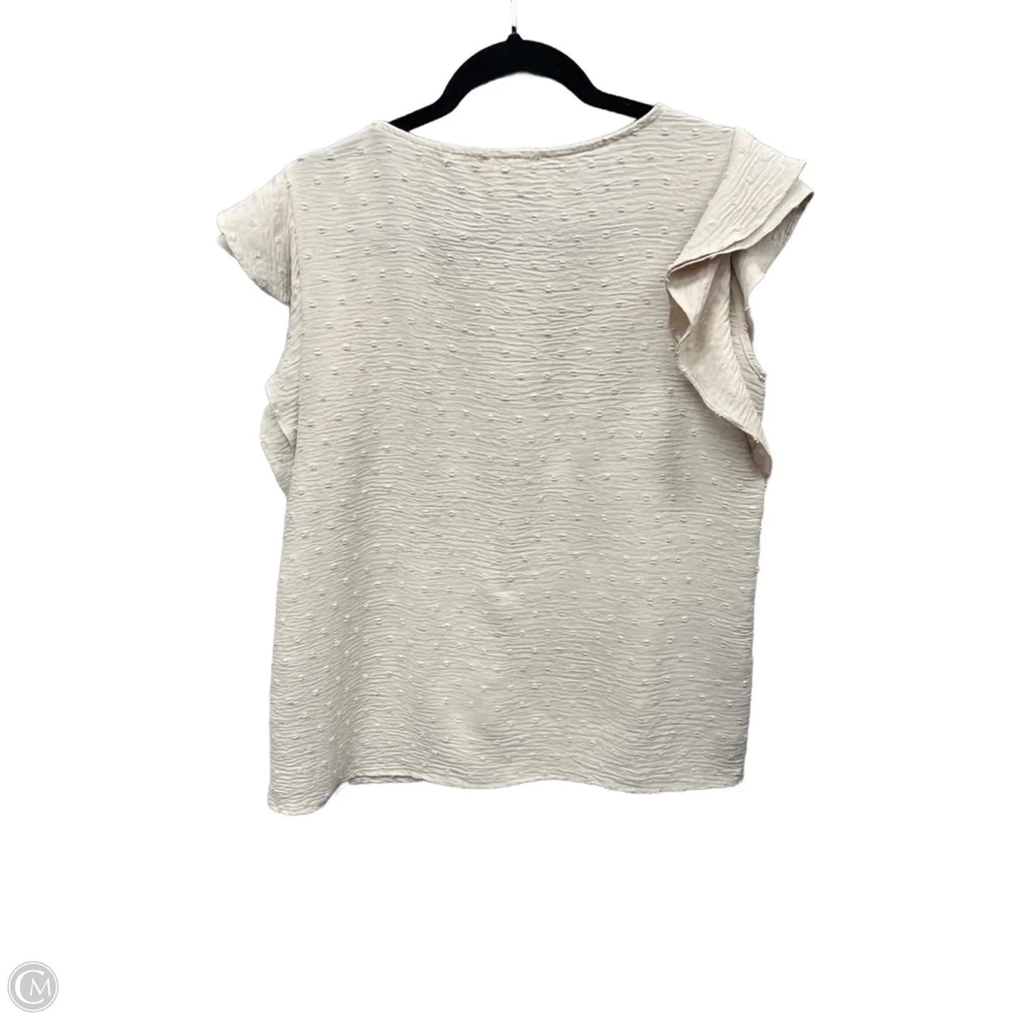 Top Short Sleeve By Les Amis In Cream, Size: M