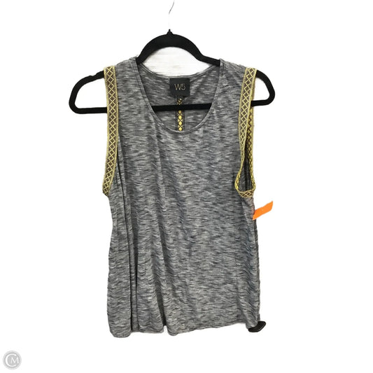Top Sleeveless By W5 In Black & White, Size: Xl