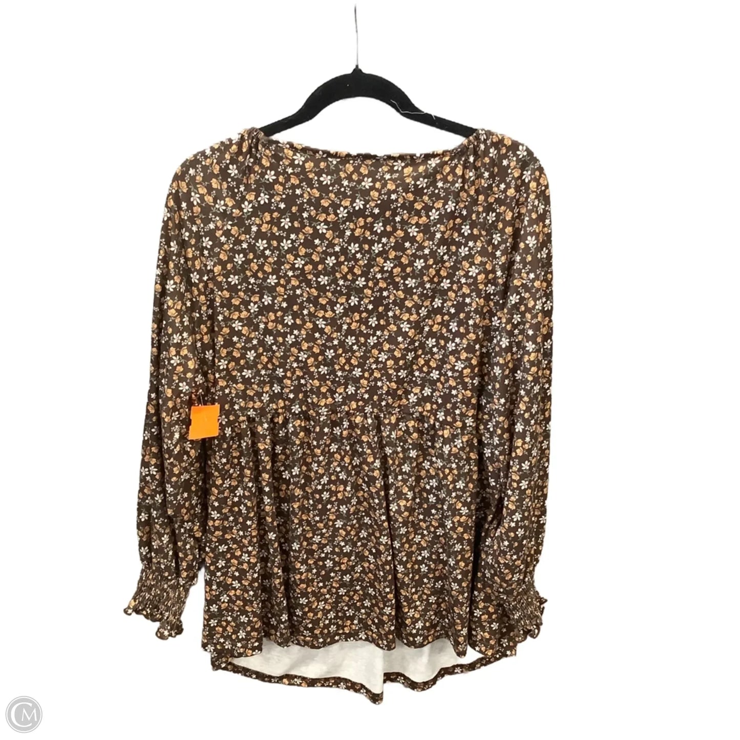 Tunic Long Sleeve By Clothes Mentor In Floral Print, Size: 3x
