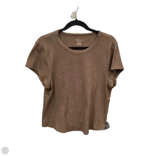 Top Short Sleeve By American Eagle In Brown, Size: Xxl