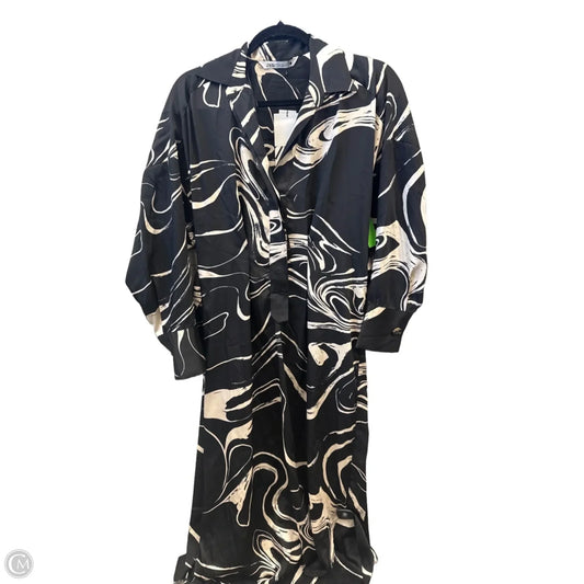 Dress Casual Maxi By Zara In Grey & White, Size: M