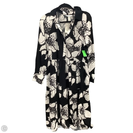 Dress Casual Maxi By H&m In Black & White, Size: Xs