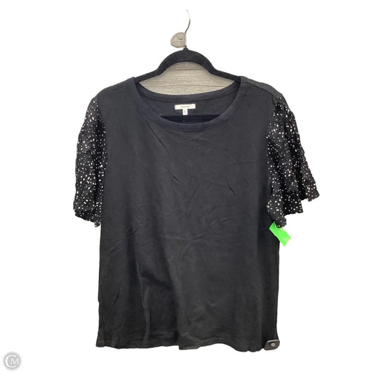 Top Short Sleeve By Maurices In Black, Size: Xl
