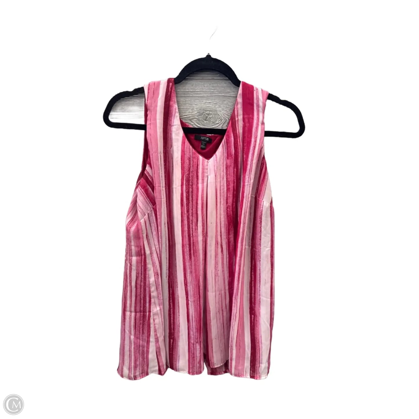Top Sleeveless By Apt 9 In Striped Pattern, Size: 1x