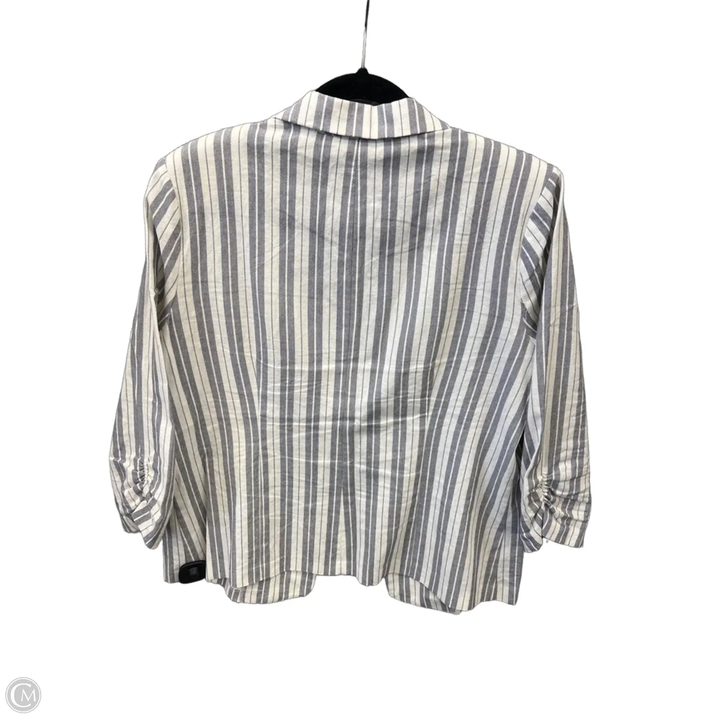 Blazer By Clothes Mentor In Striped Pattern, Size: L