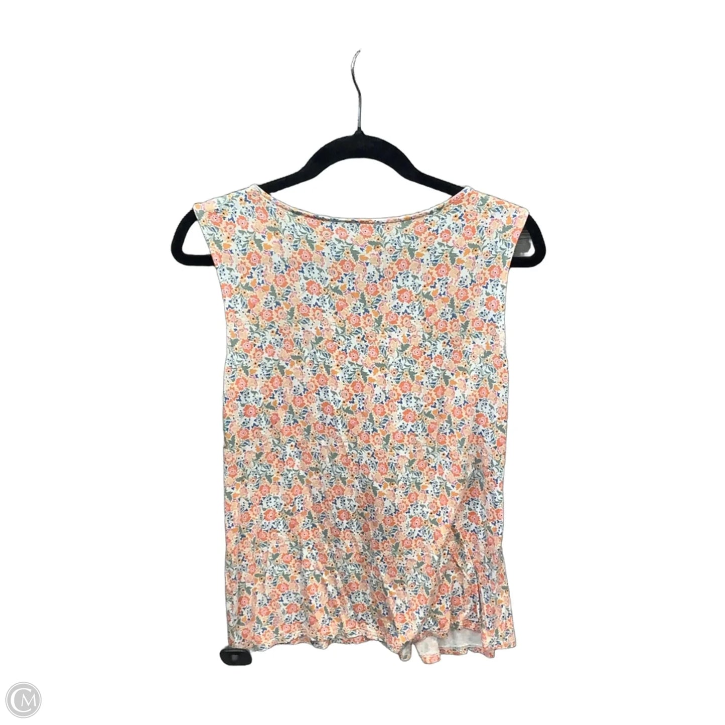 Top Sleeveless By Croft And Barrow In Floral Print, Size: M