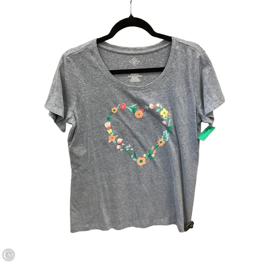 Top Short Sleeve Basic By St Johns Bay In Blue, Size: L