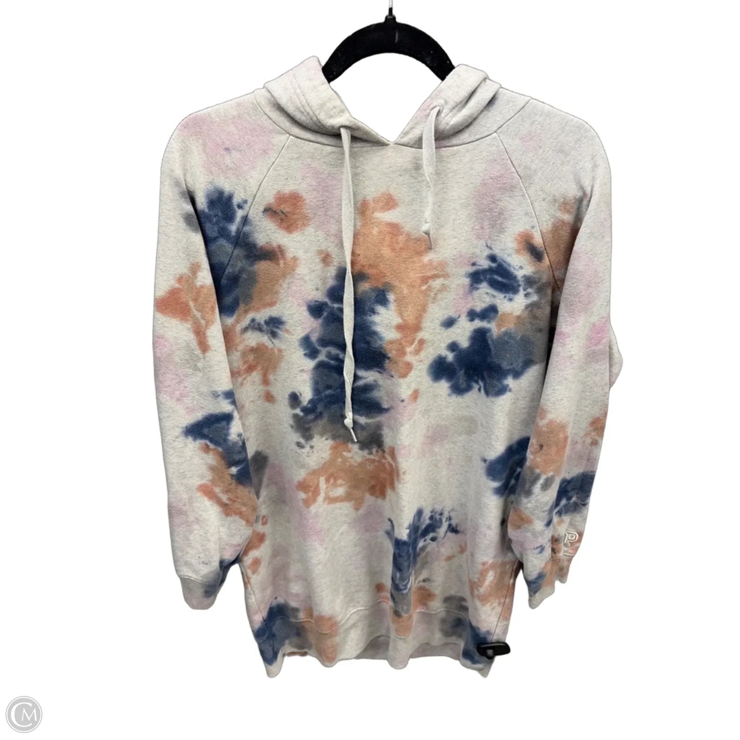Sweatshirt Hoodie By Pink In Tie Dye Print, Size: Xs