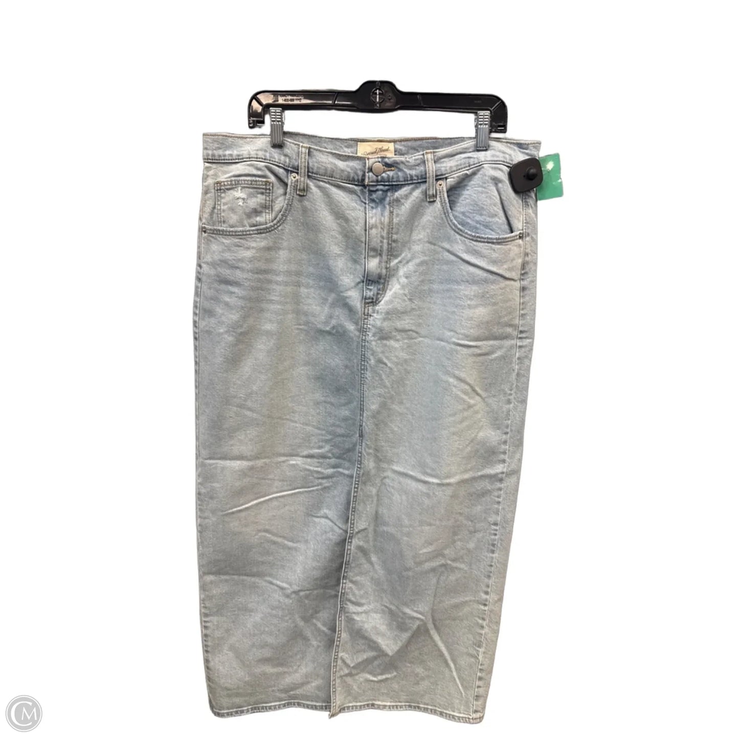 Skirt Maxi By Universal Thread In Blue Denim, Size: 16