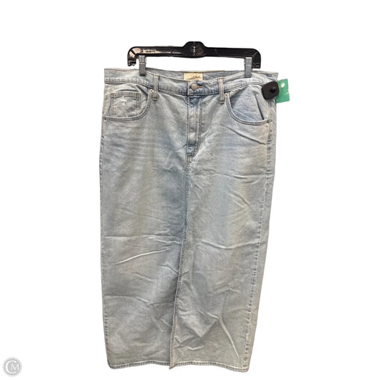 Skirt Maxi By Universal Thread In Blue Denim, Size: 16