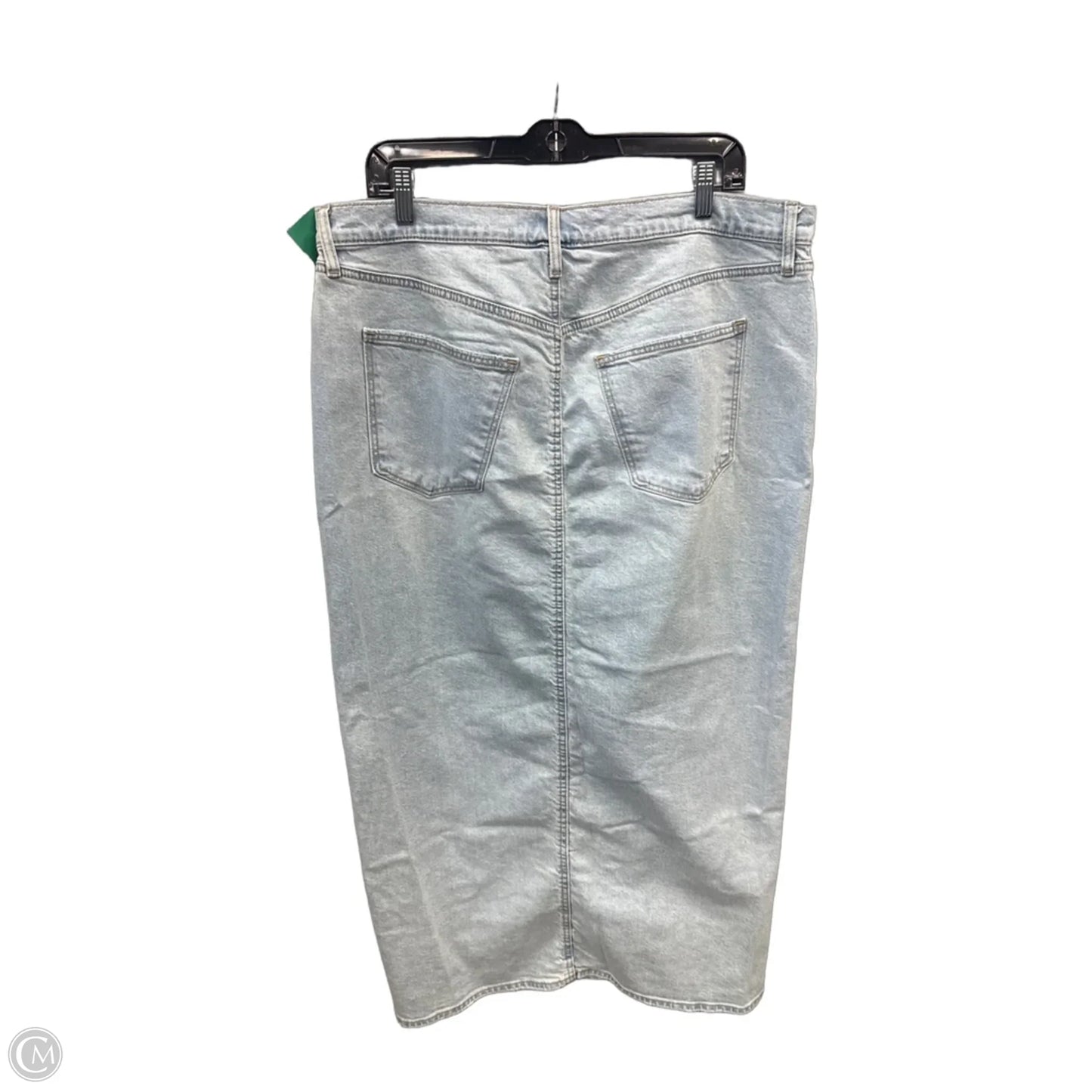 Skirt Maxi By Universal Thread In Blue Denim, Size: 16