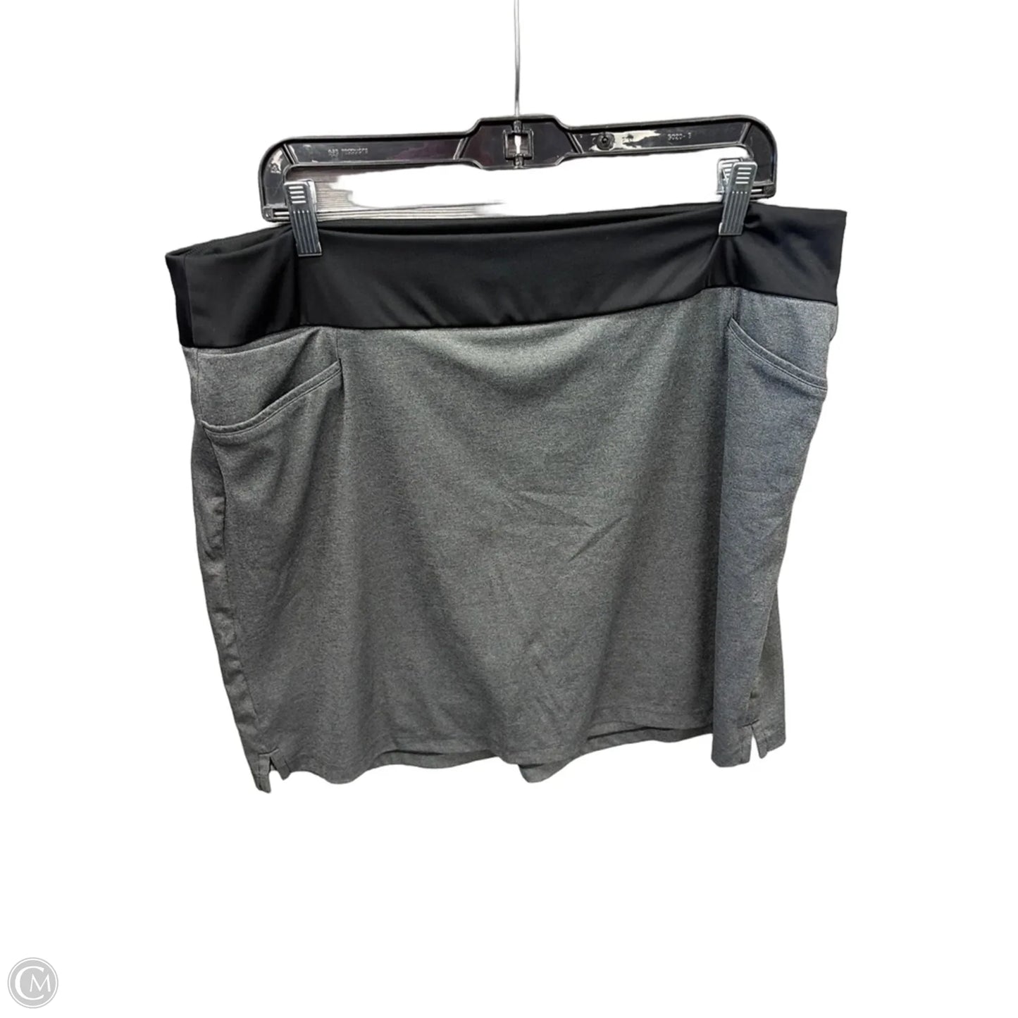 Athletic Skort By Adidas In Grey, Size: Xxl