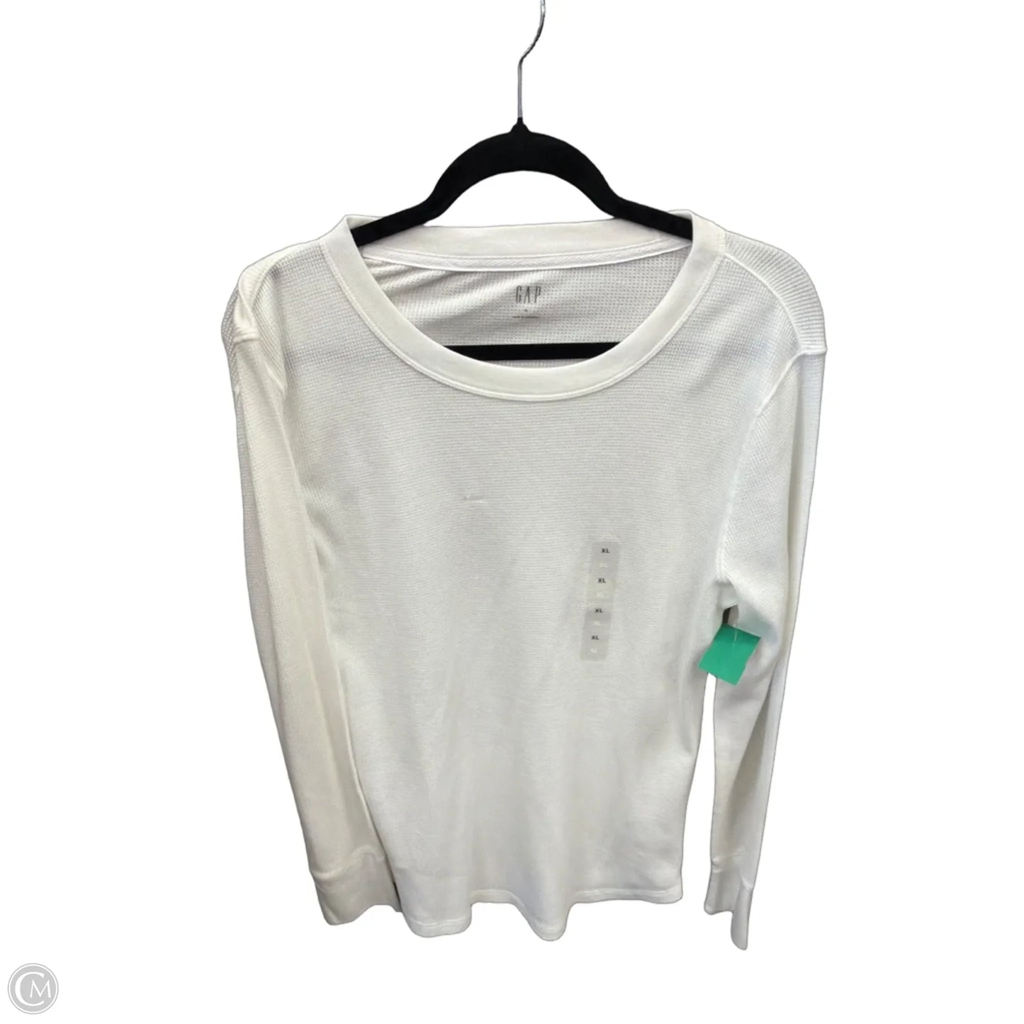 Top Long Sleeve Basic By Gap In White, Size: Xl