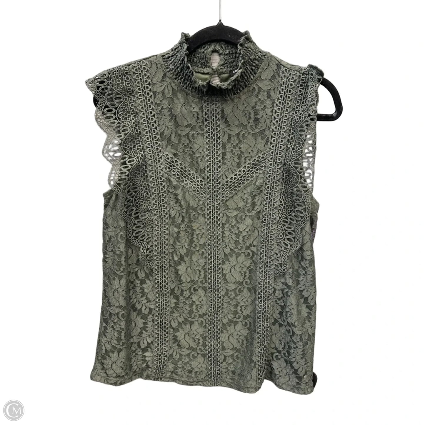Top Sleeveless By Cable And Gauge In Green, Size: L