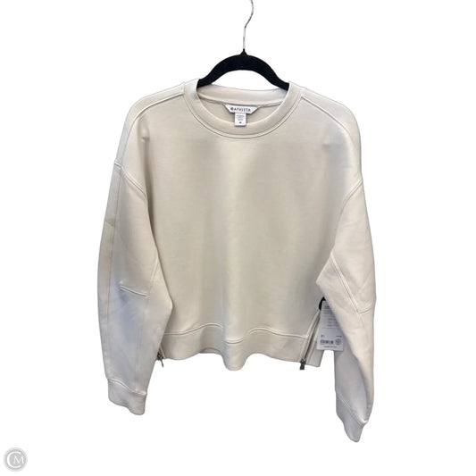 Athletic Top Long Sleeve Crewneck By Athleta In Cream, Size: M