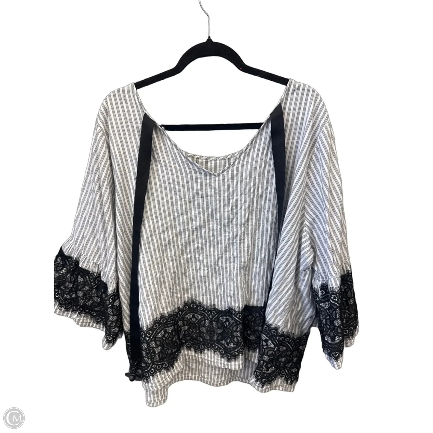 Top 3/4 Sleeve By Lane Bryant In Striped Pattern, Size: 3x