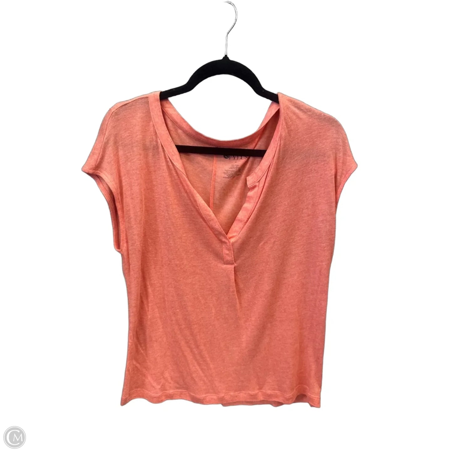 Top Sleeveless By Stylus In Orange, Size: M