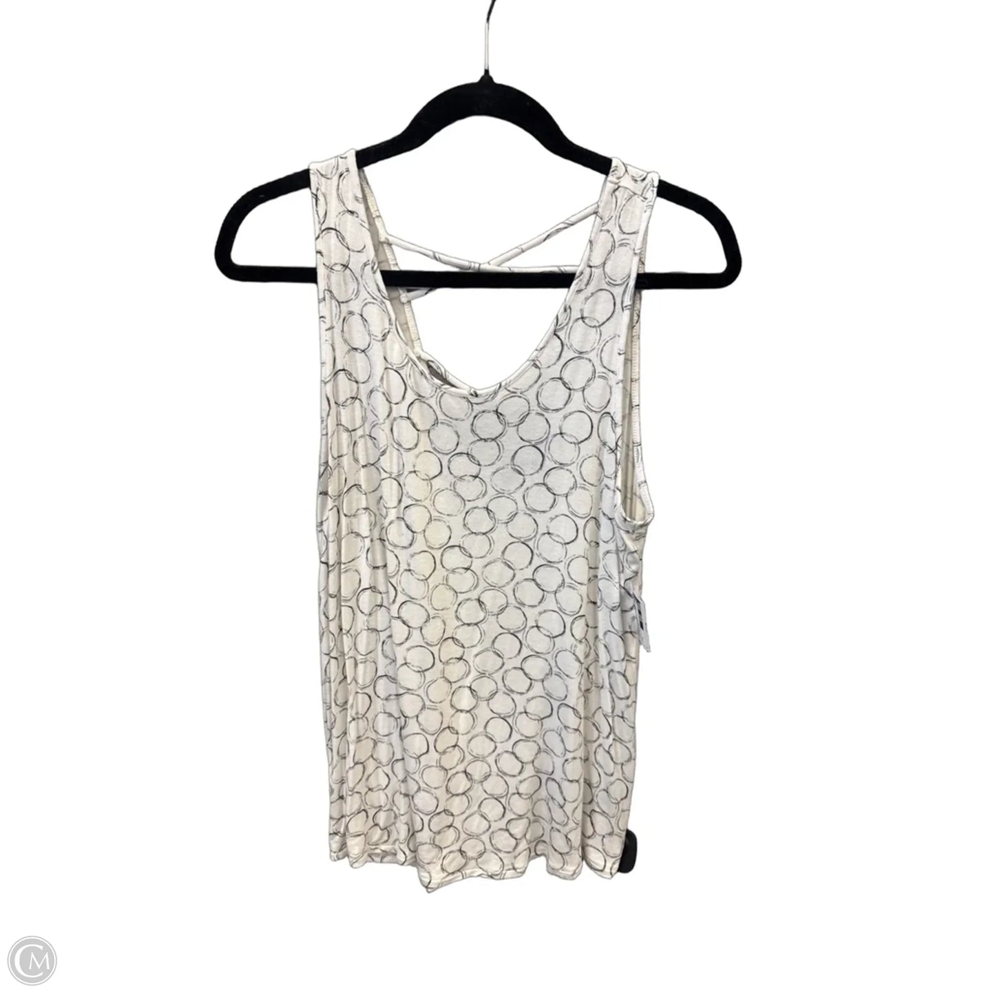 Top Sleeveless By Apt 9 In Black & White, Size: M