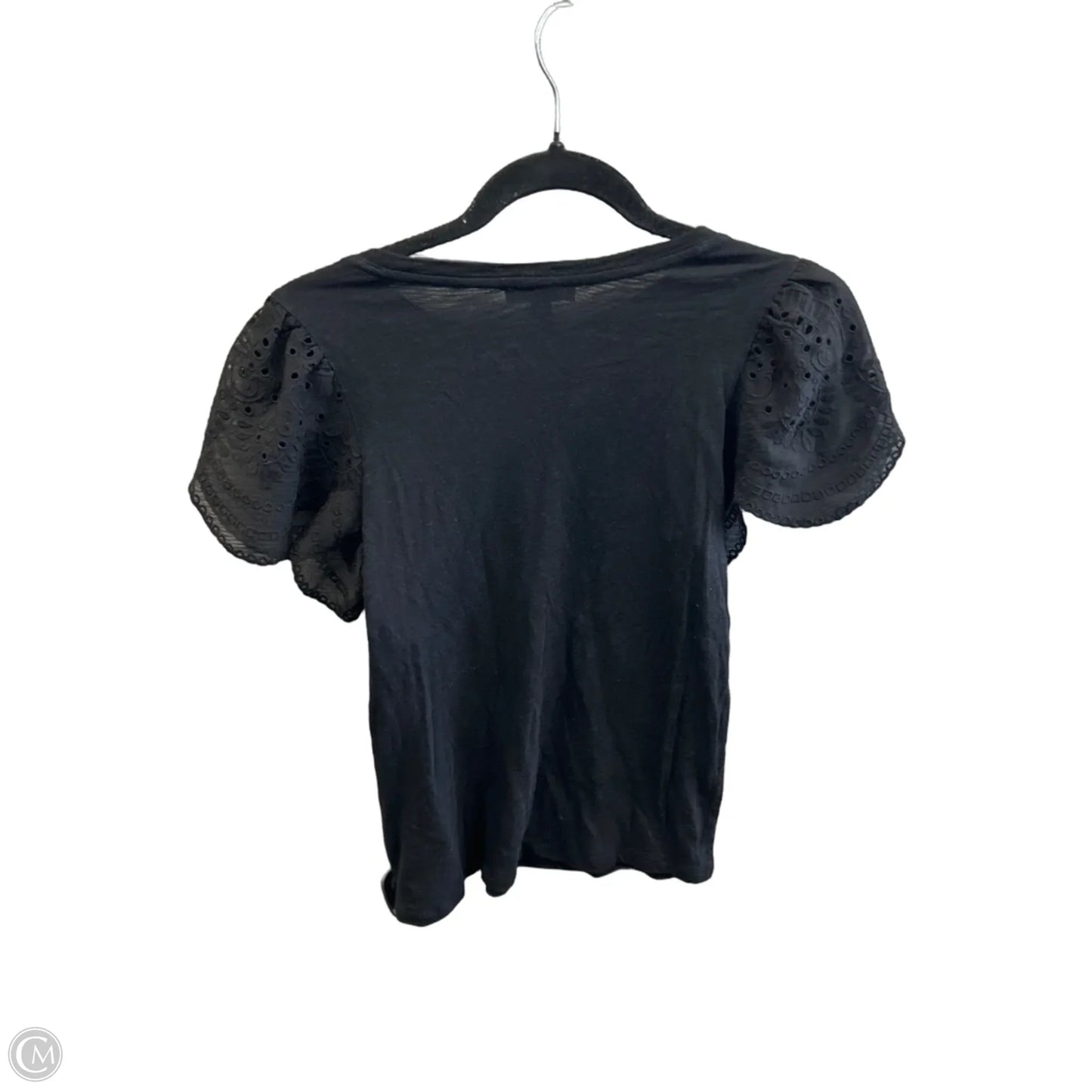 Top Short Sleeve By Express In Black, Size: Xs