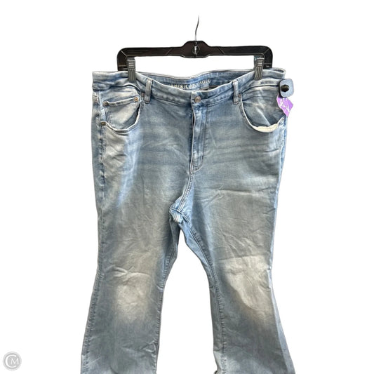Jeans Flared By American Eagle In Blue Denim, Size: 18