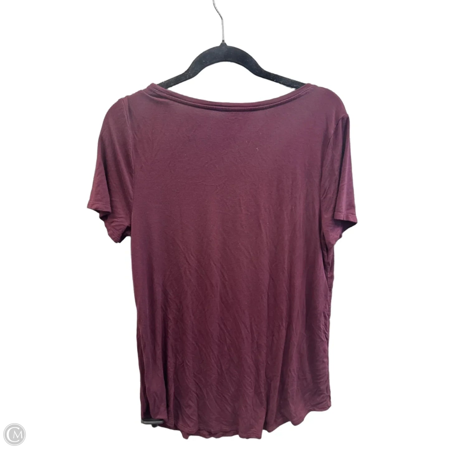 Top Short Sleeve Basic By Amazon Essentials In Maroon, Size: L