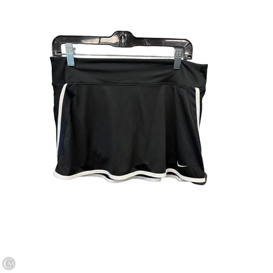 Athletic Skort By Nike Apparel In Black & White, Size: L