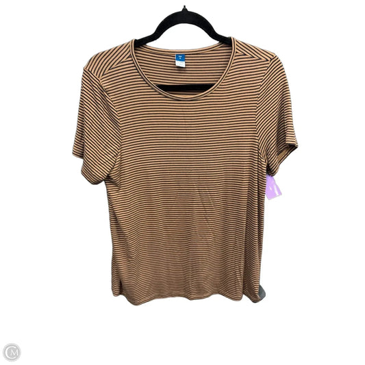 Top Short Sleeve Basic By Old Navy In Striped Pattern, Size: M