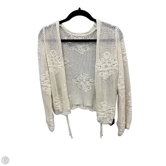 Sweater Cardigan By Shein In Ivory, Size: M