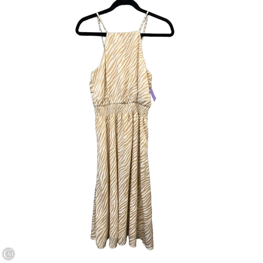 Dress Casual Midi By Ann Taylor In Striped Pattern, Size: Xsp