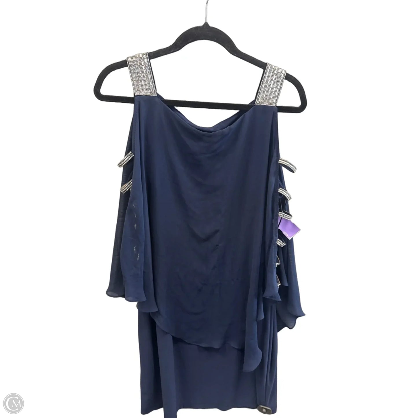 Dress Party Midi By Roz And Ali In Navy, Size: Xl