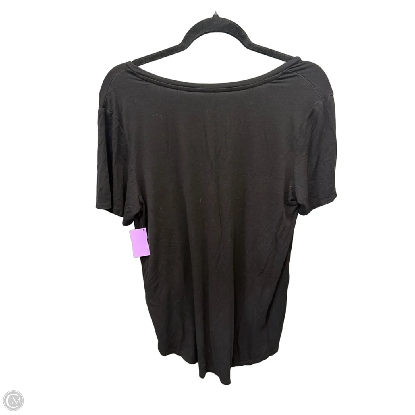 Top Short Sleeve Basic By Grace + Karma In Black, Size: M
