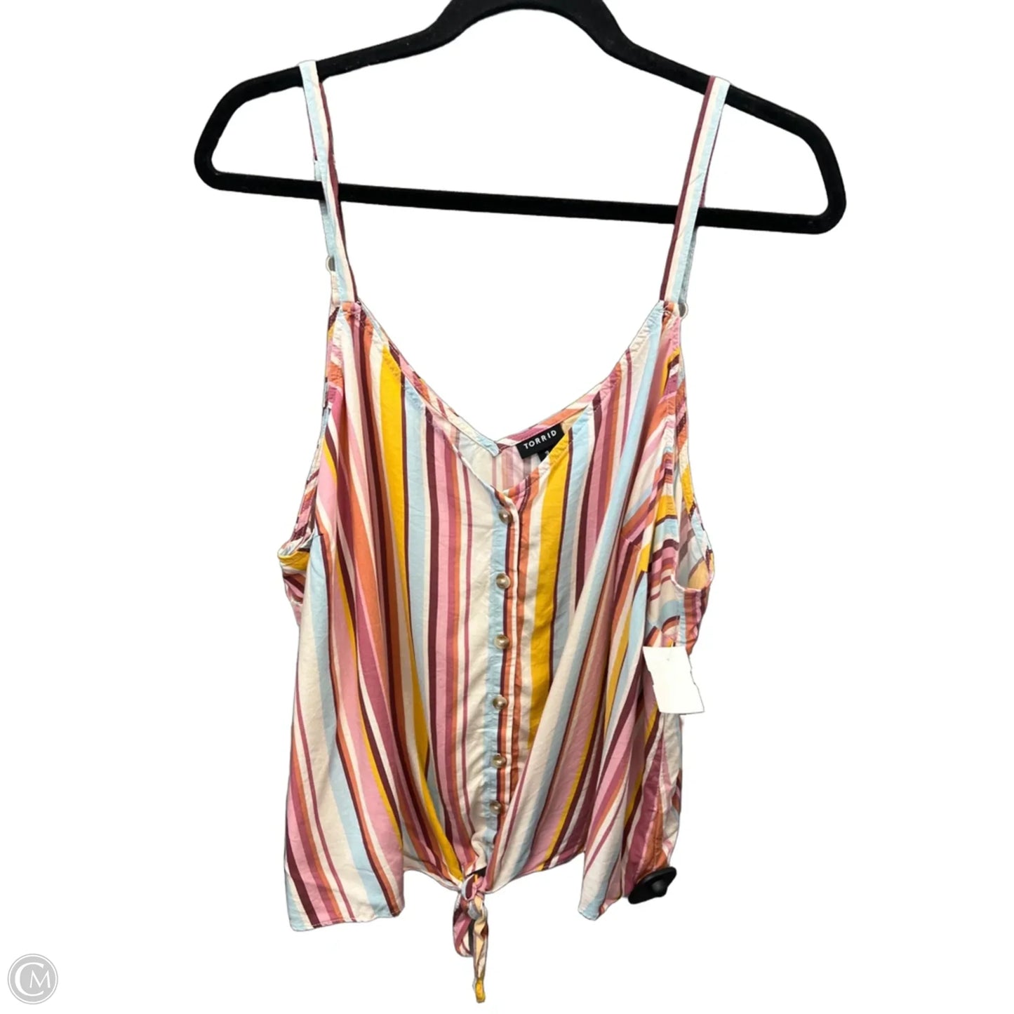 Top Sleeveless By Torrid In Striped Pattern, Size: 3x
