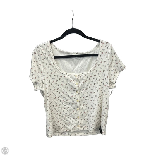 Top Short Sleeve By Old Navy In Floral Print, Size: Xl
