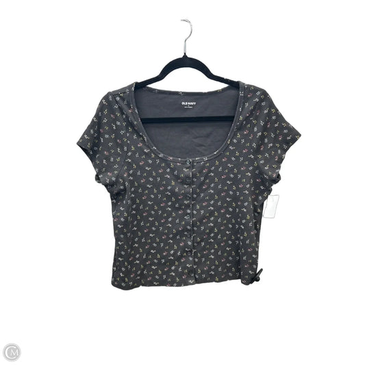 Top Short Sleeve By Old Navy In Floral Print, Size: Xl