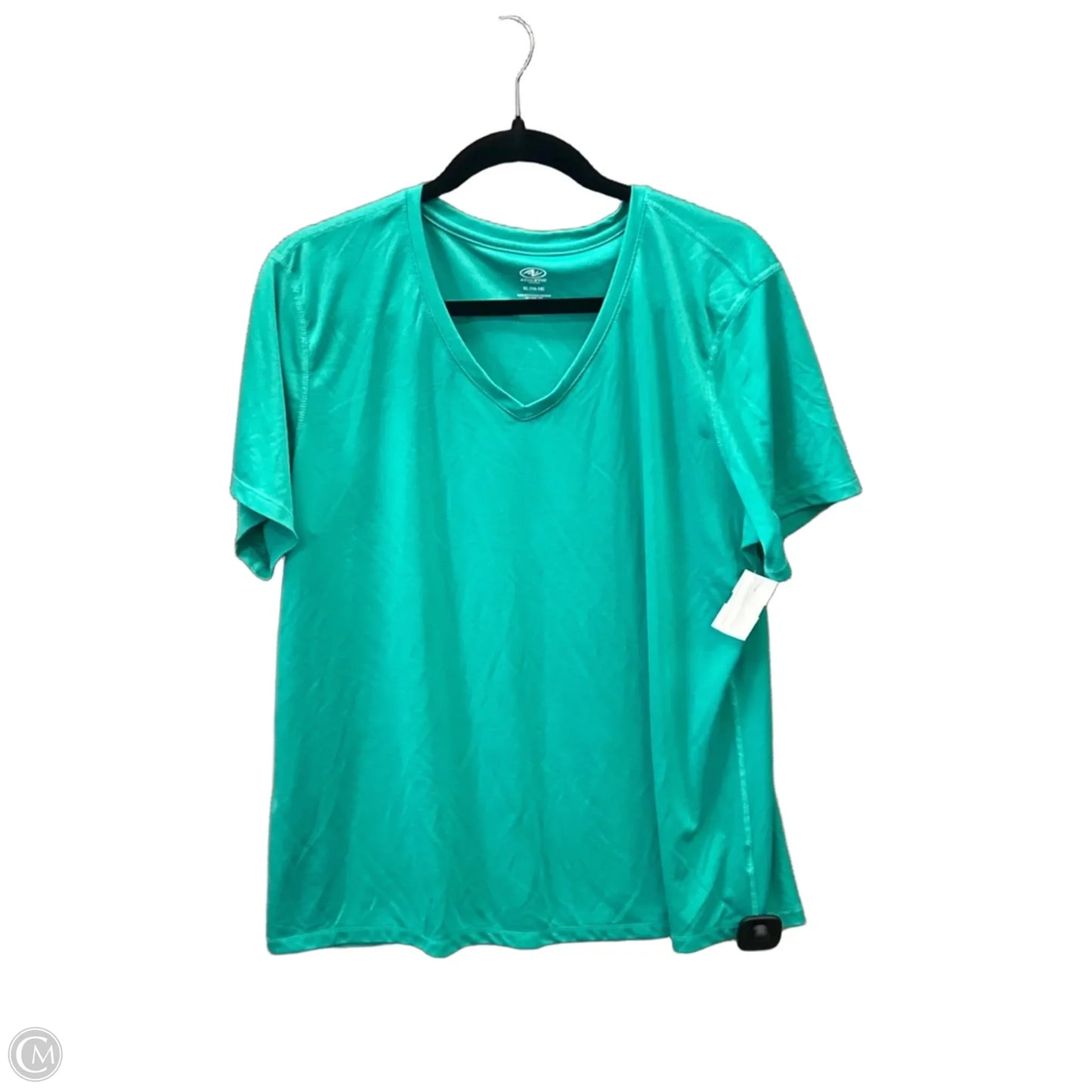 Athletic Top Short Sleeve By Athletic Works In Green, Size: Xl