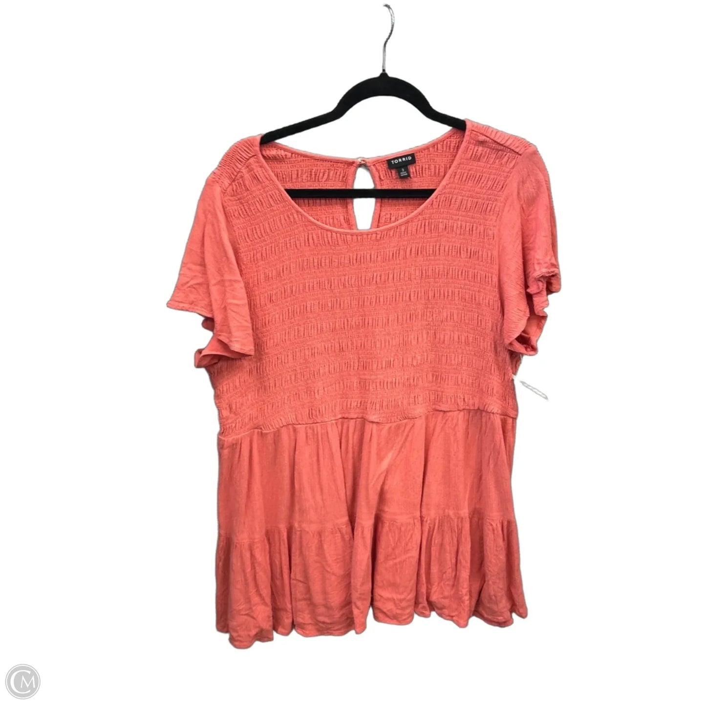 Top Short Sleeve By Torrid In Orange, Size: 3x