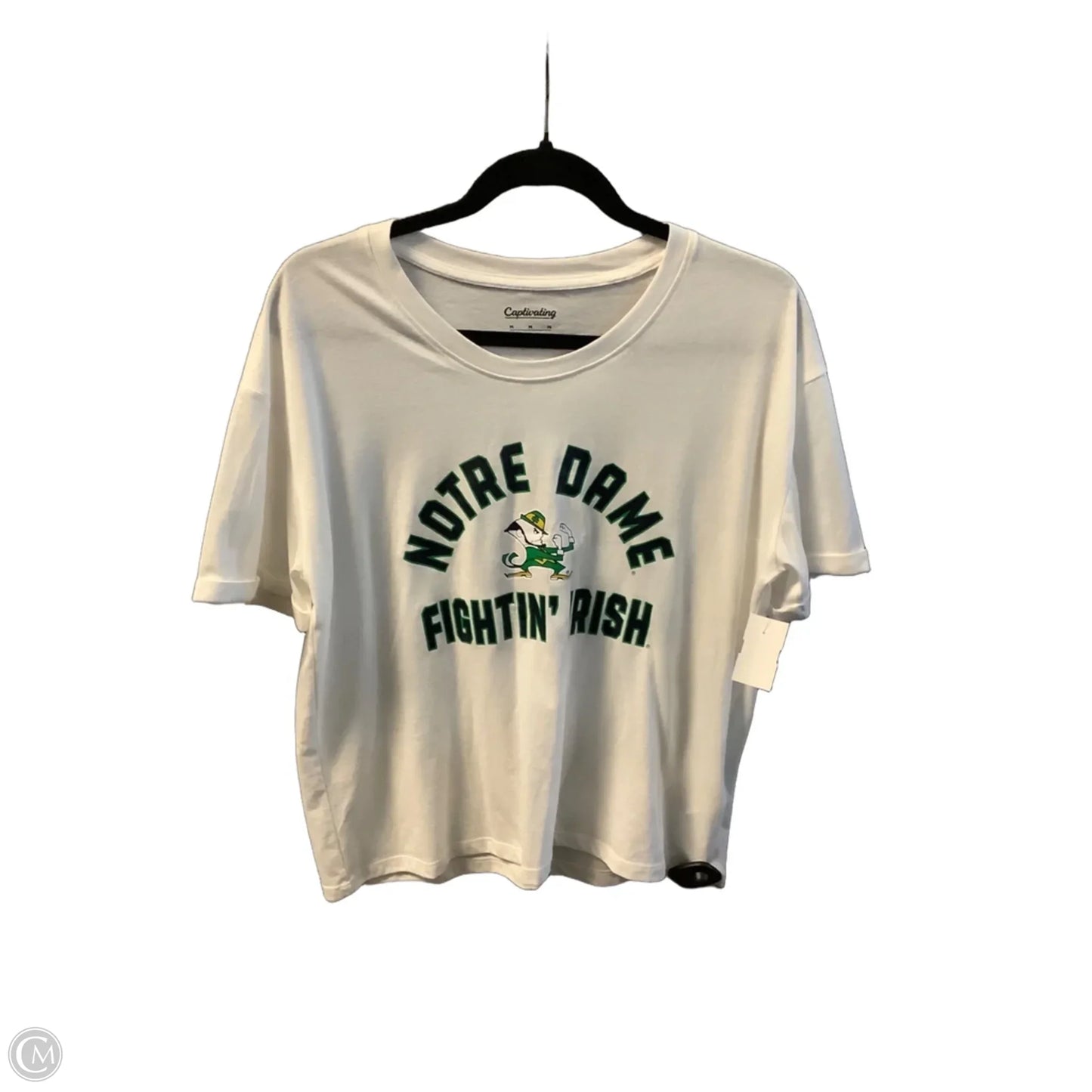 Top Short Sleeve By Clothes Mentor In White, Size: M