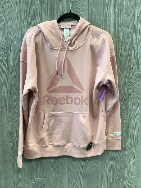 Pink Athletic Sweatshirt Hoodie Reebok, Size L