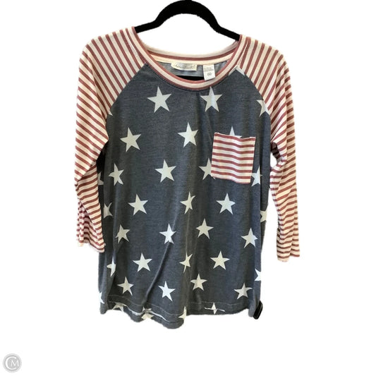 Top Sleeveless By Clothes Mentor In Blue & Red & White, Size: Xl