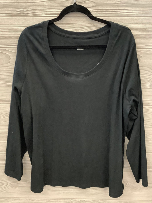 Top Long Sleeve By Ava & Viv In Black, Size: 2x