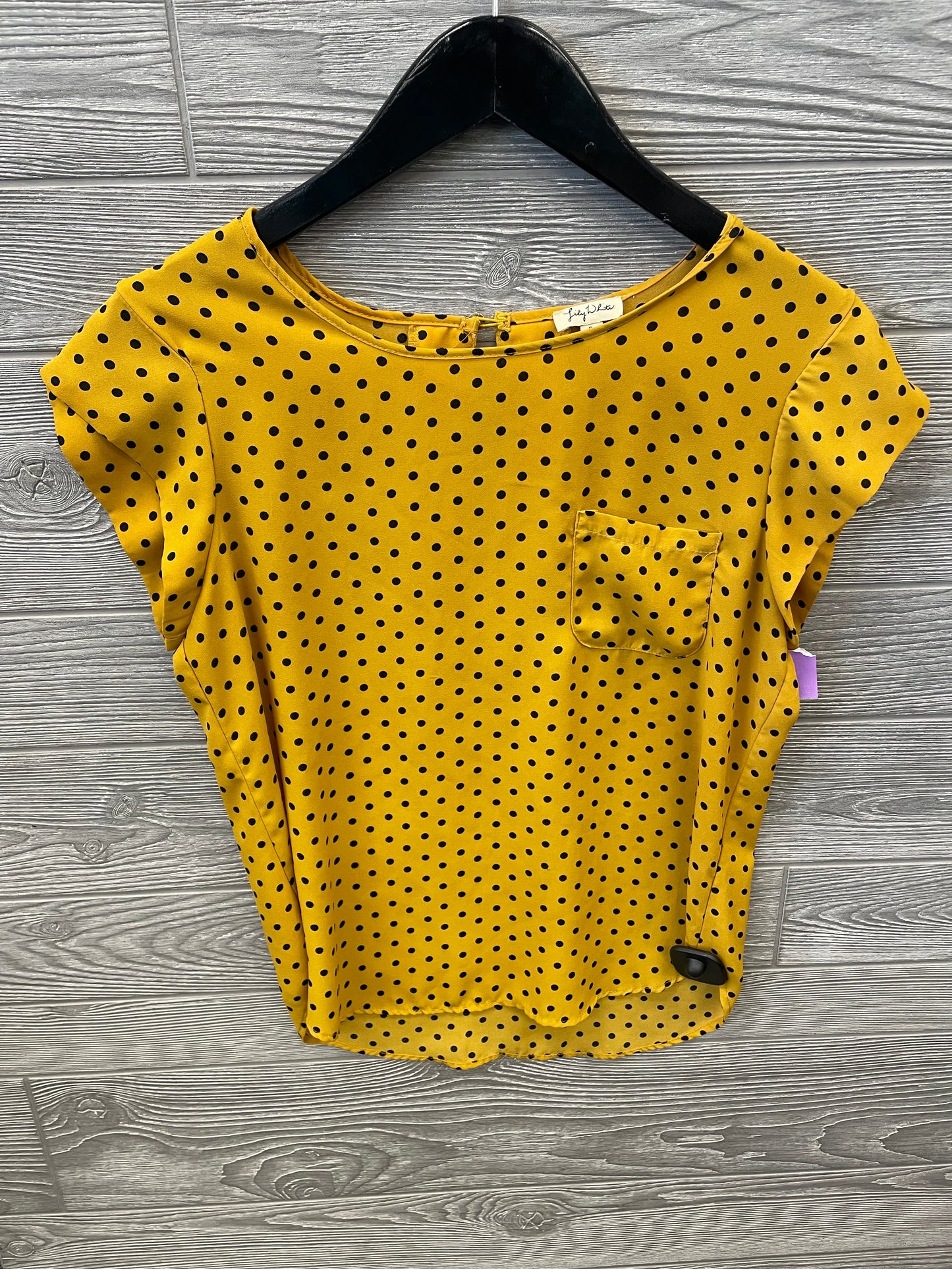 Yellow Top Short Sleeve Lily White, Size S
