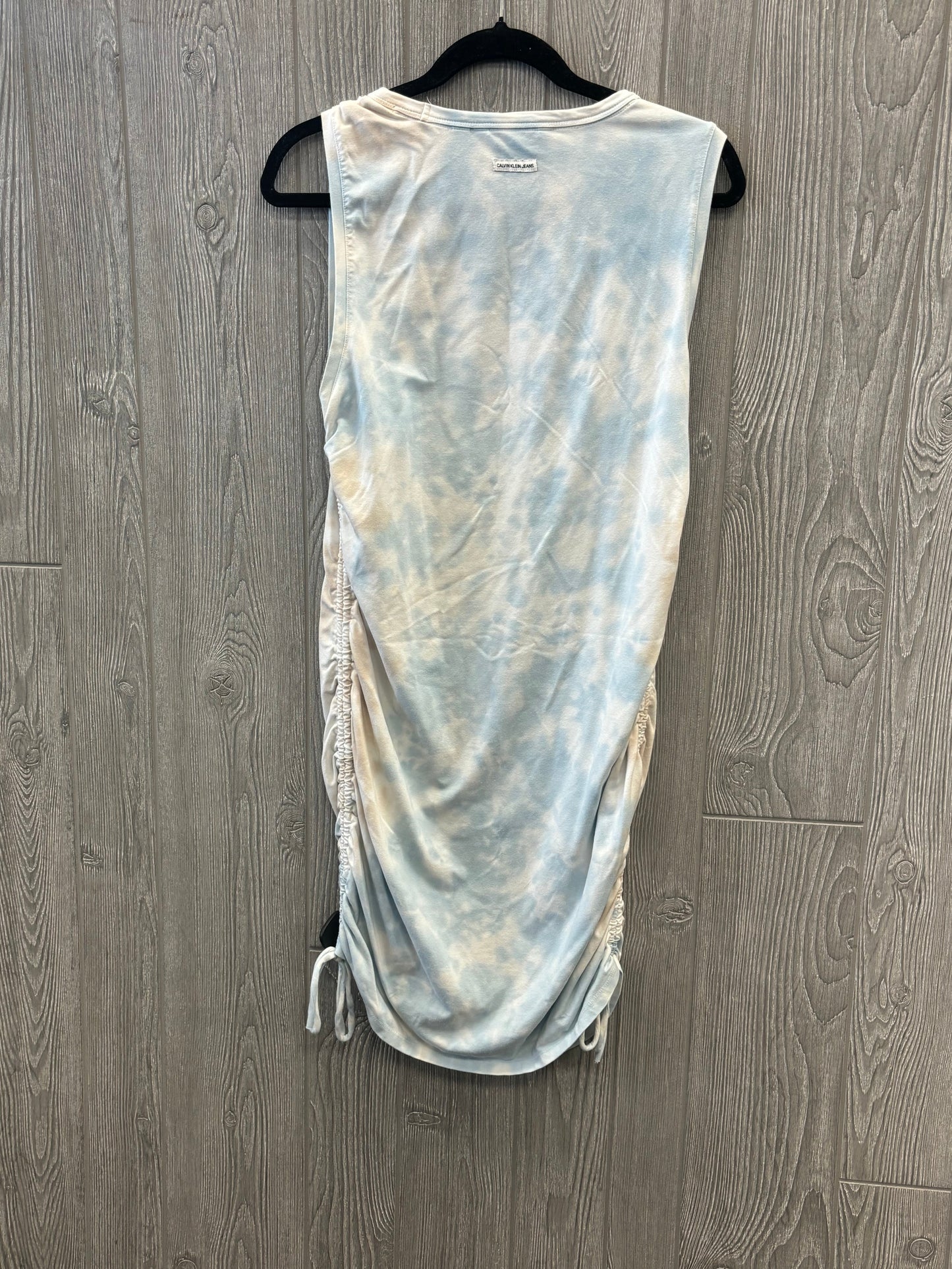 Tie Dye Print Dress Casual Midi Calvin Klein, Size L