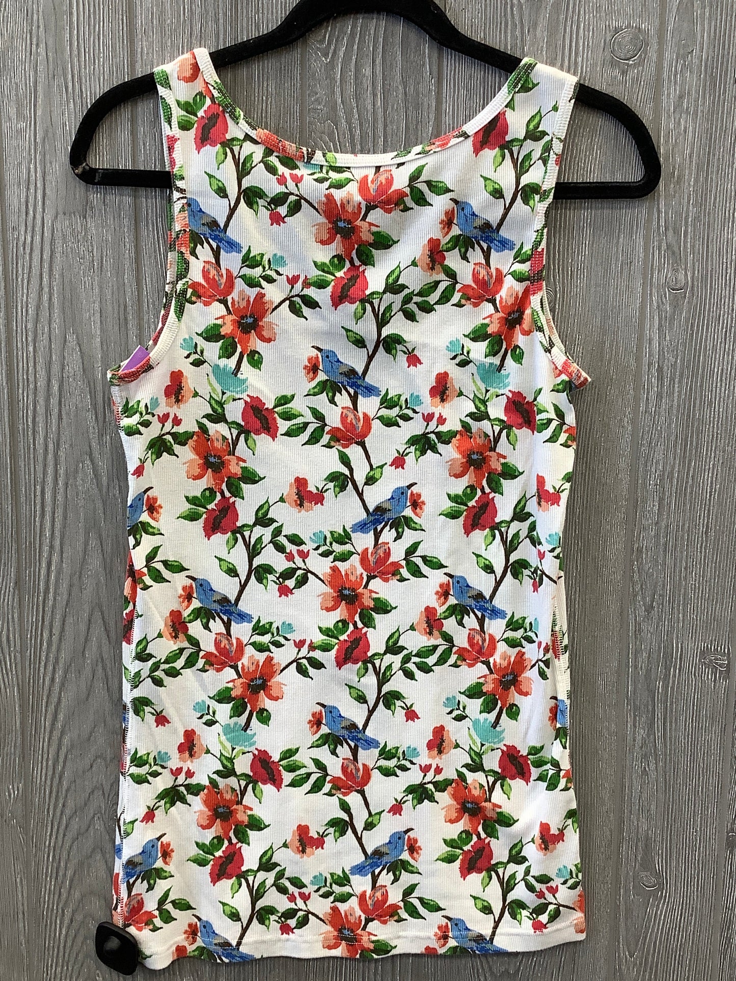 Top Sleeveless By Time And Tru In Floral Print, Size: Xl