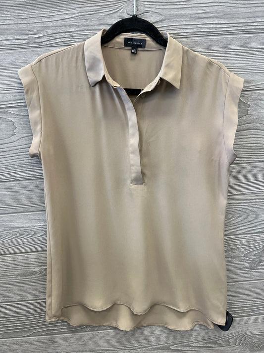 Top Short Sleeve By Limited In Tan, Size: S