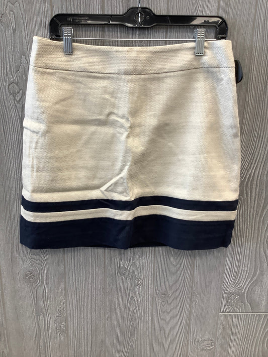 Blue & Tan Skirt Midi Ann Taylor, Size 8