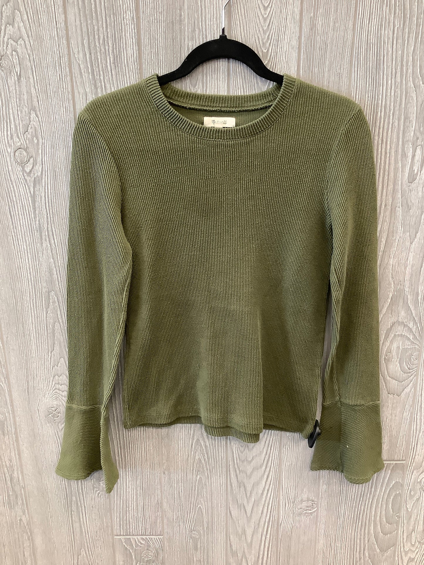 Top Long Sleeve By Madewell In Green, Size: M