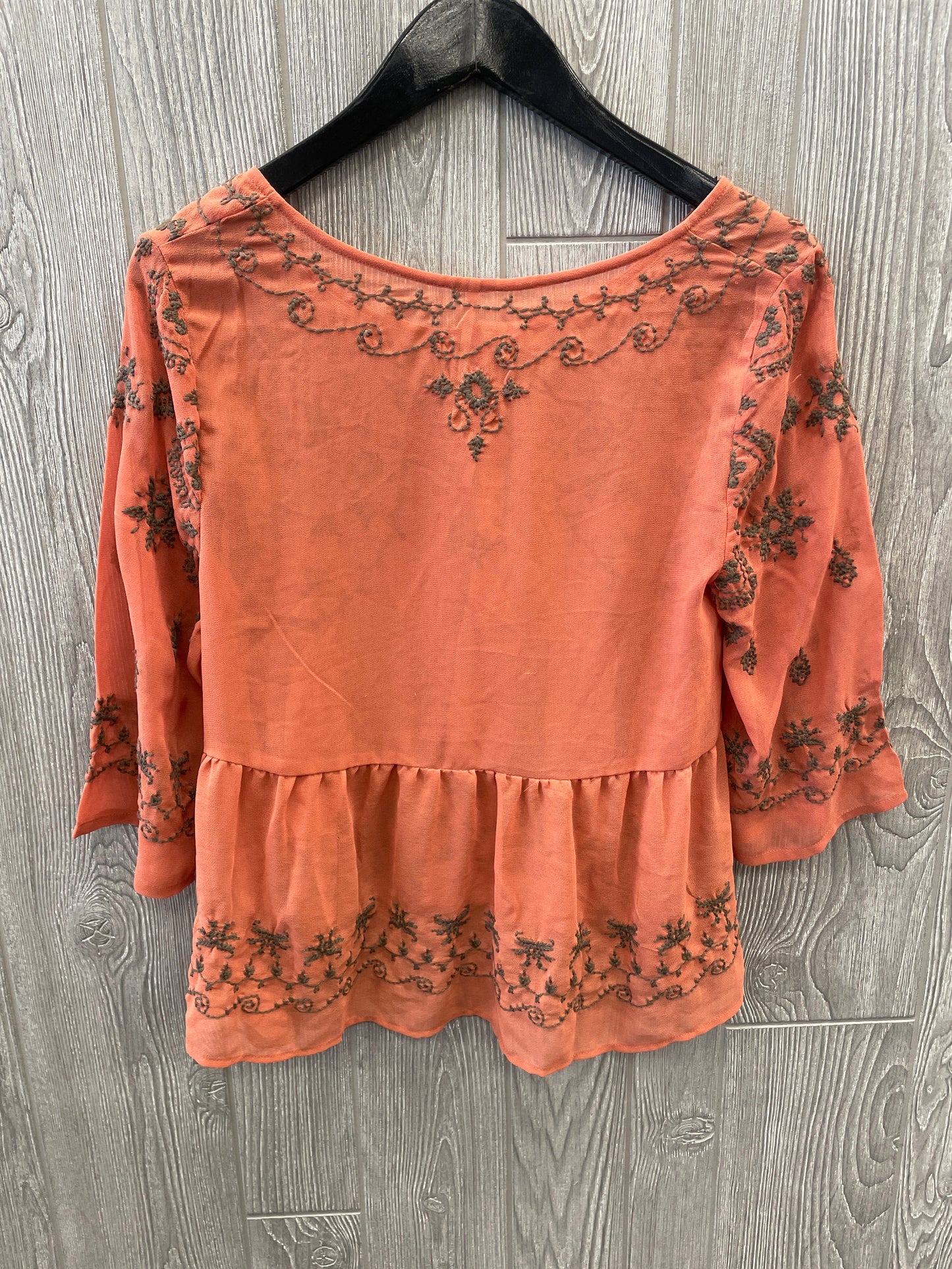 Top Long Sleeve By Free People In Orange, Size: S