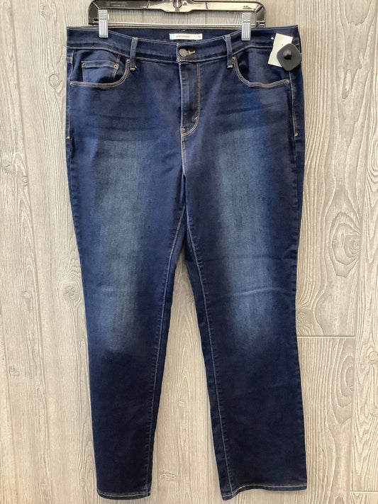 Blue Denim Jeans Straight Levis, Size 16